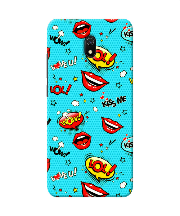 Lol Lips Print Redmi 8a Back Cover