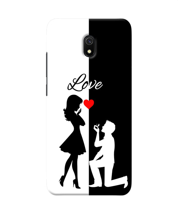 Love Propose Black And White Redmi 8a Back Cover