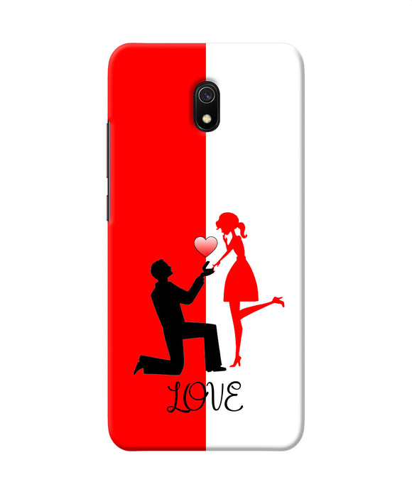 Love Propose Red And White Redmi 8a Back Cover