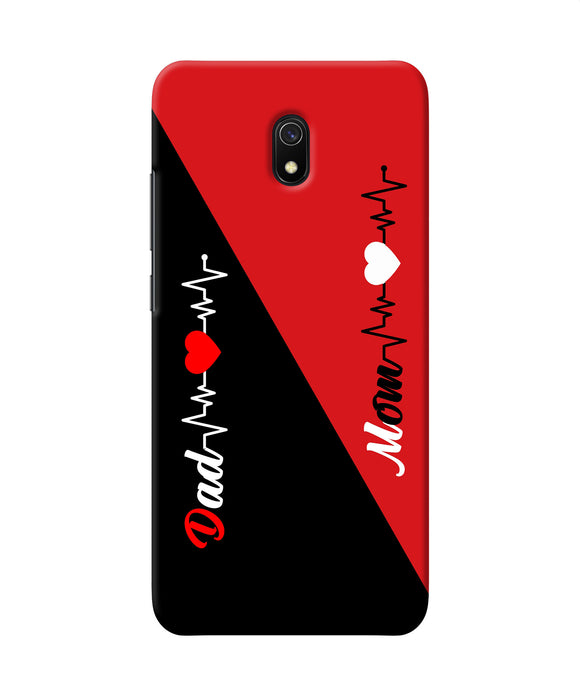 Mom Dad Heart Line Redmi 8a Back Cover