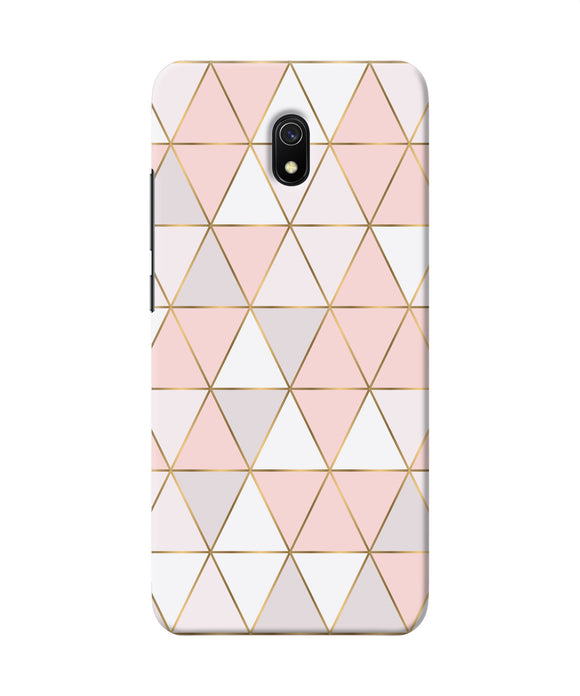 Abstract Pink Triangle Pattern Redmi 8a Back Cover