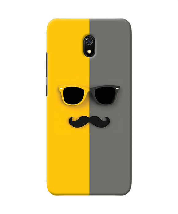 Mustache Glass Redmi 8a Back Cover