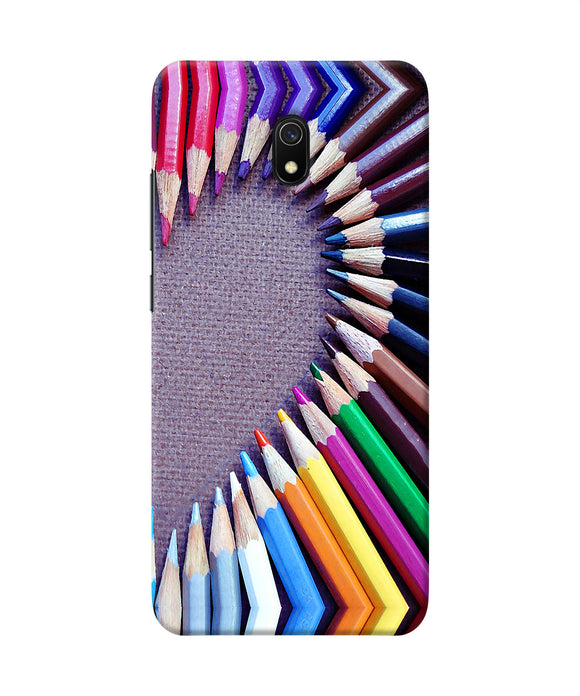 Color Pencil Half Heart Redmi 8a Back Cover