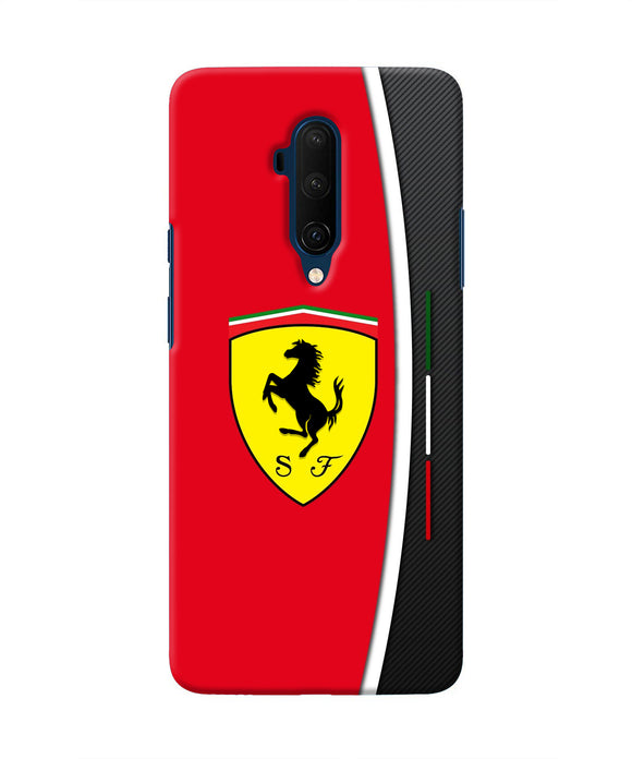 Ferrari Abstract Red Oneplus 7T Pro Real 4D Back Cover