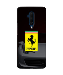 White Ferrari Oneplus 7T Pro Real 4D Back Cover