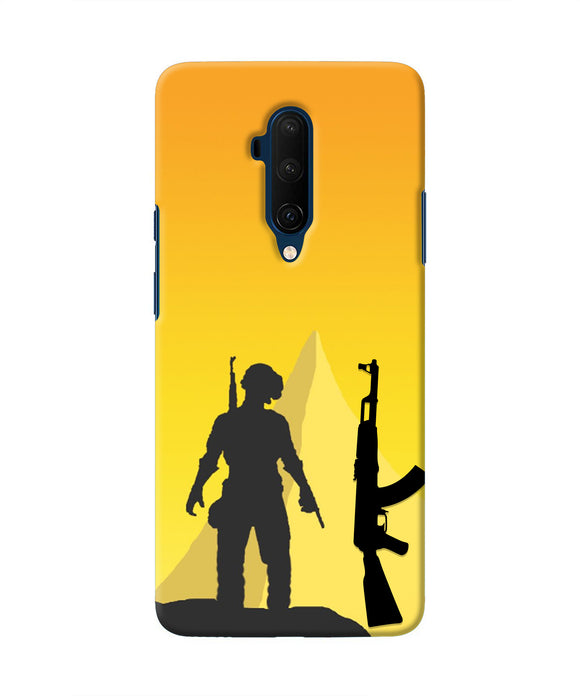 PUBG Silhouette Oneplus 7T Pro Real 4D Back Cover