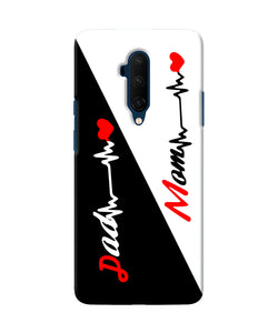 Mom Dad Heart Line Oneplus 7t Pro Back Cover