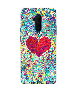 Red Heart Print Oneplus 7t Pro Back Cover