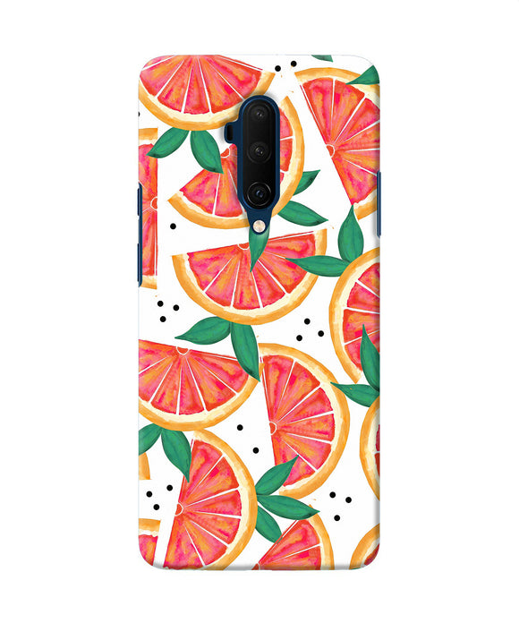 Abstract Orange Print Oneplus 7t Pro Back Cover