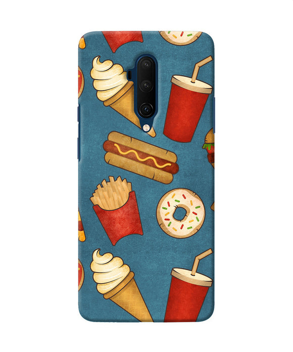 Abstract Food Print Oneplus 7t Pro Back Cover