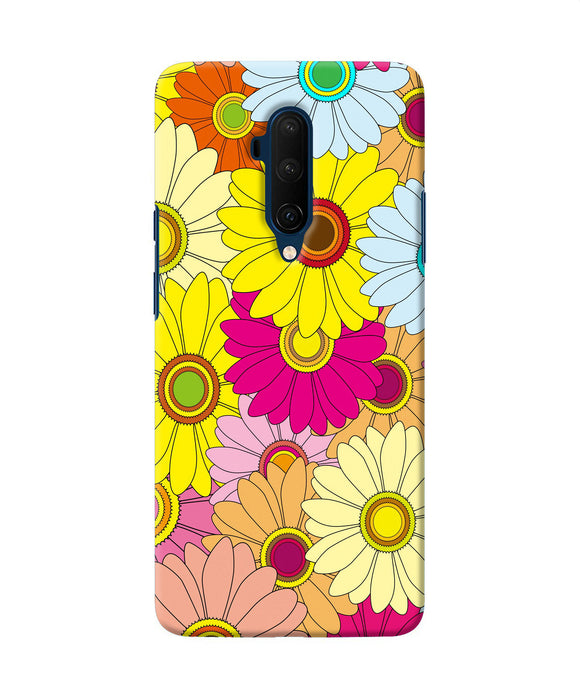 Abstract Colorful Flowers Oneplus 7t Pro Back Cover