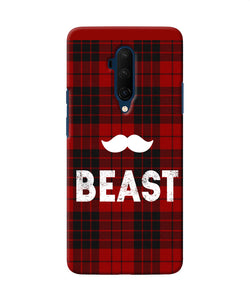 Beast Red Square Oneplus 7t Pro Back Cover