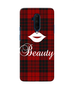 Beauty Red Square Oneplus 7t Pro Back Cover