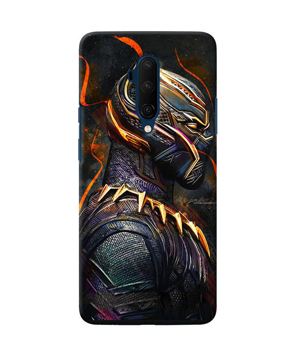 Black Panther Side Face Oneplus 7t Pro Back Cover