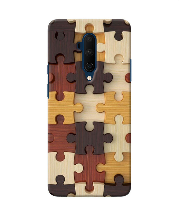 Wooden Puzzle Oneplus 7t Pro Back Cover