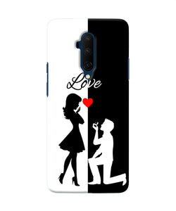Love Propose Black And White Oneplus 7t Pro Back Cover