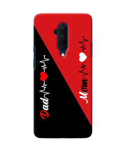 Mom Dad Heart Line Oneplus 7t Pro Back Cover