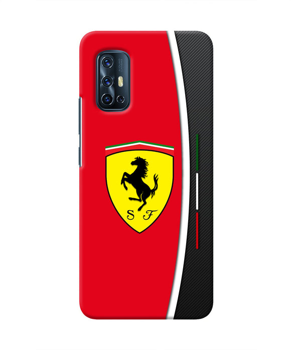 Ferrari Abstract Red Vivo V17 Real 4D Back Cover