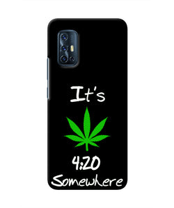 Weed Quote Vivo V17 Real 4D Back Cover