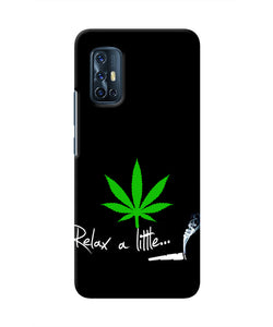 Weed Relax Quote Vivo V17 Real 4D Back Cover