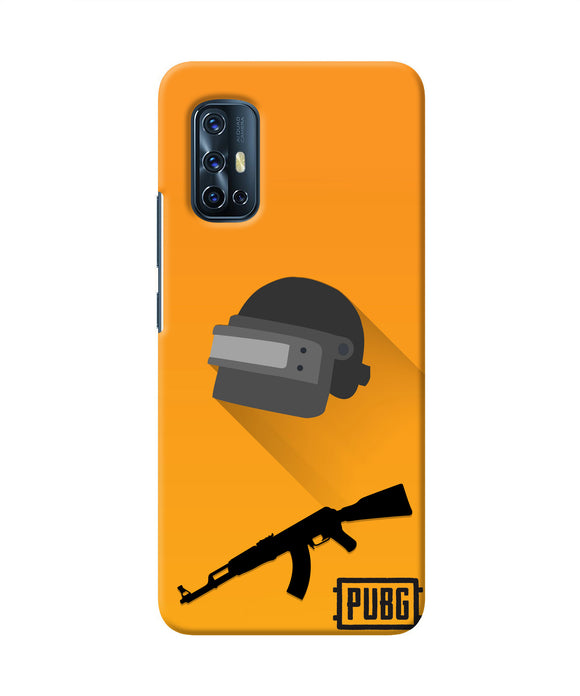 PUBG Helmet and Gun Vivo V17 Real 4D Back Cover