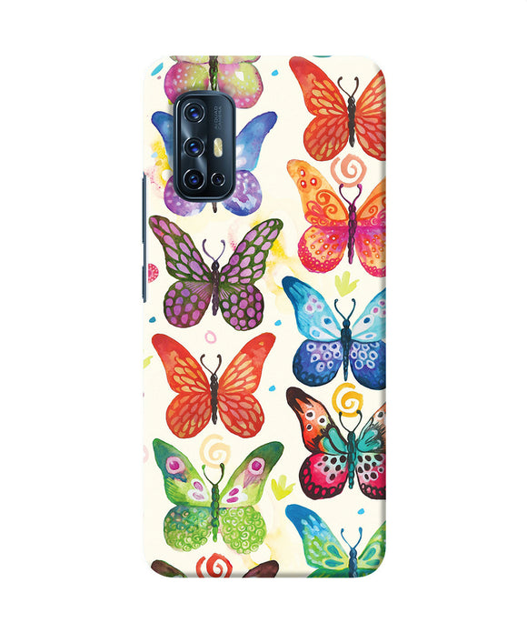 Abstract Butterfly Print Vivo V17 Back Cover
