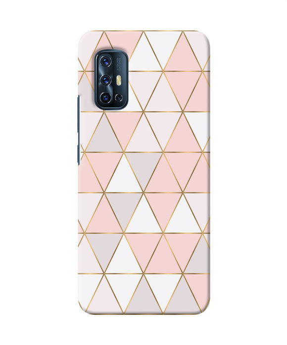 Abstract Pink Triangle Pattern Vivo V17 Back Cover