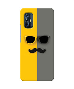 Mustache Glass Vivo V17 Back Cover