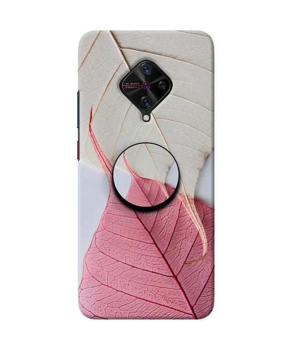 White Pink Leaf Vivo S1 Pro Pop Case