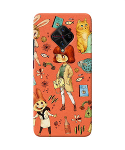 Canvas Little Girl Print Vivo S1 Pro Back Cover