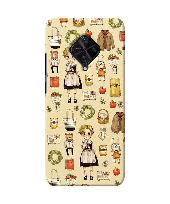 Canvas Girl Print Vivo S1 Pro Back Cover