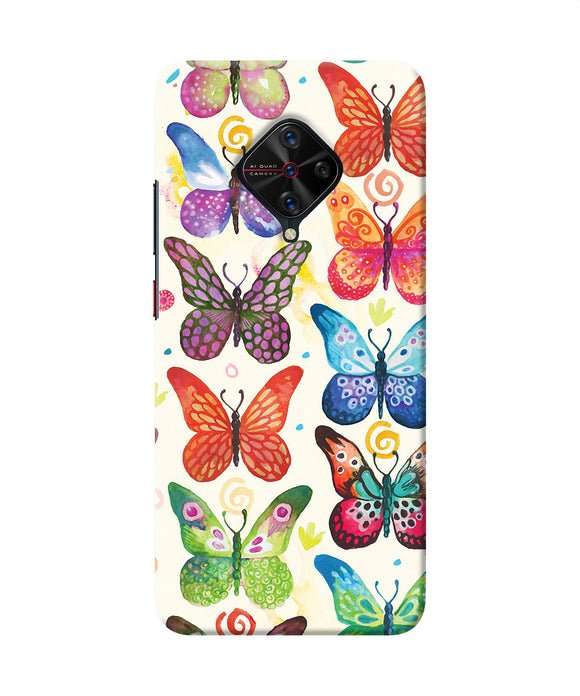 Abstract Butterfly Print Vivo S1 Pro Back Cover