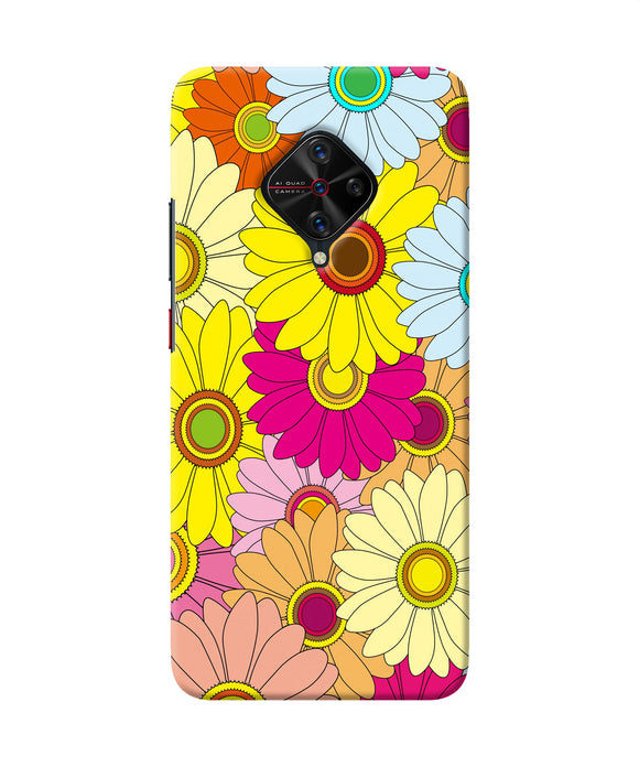 Abstract Colorful Flowers Vivo S1 Pro Back Cover