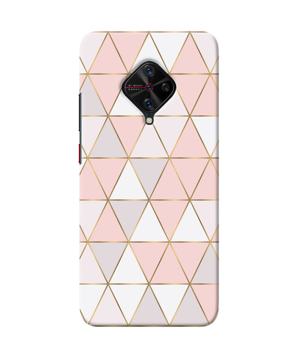 Abstract Pink Triangle Pattern Vivo S1 Pro Back Cover