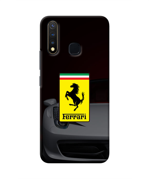 White Ferrari Vivo Y19/U20 Real 4D Back Cover