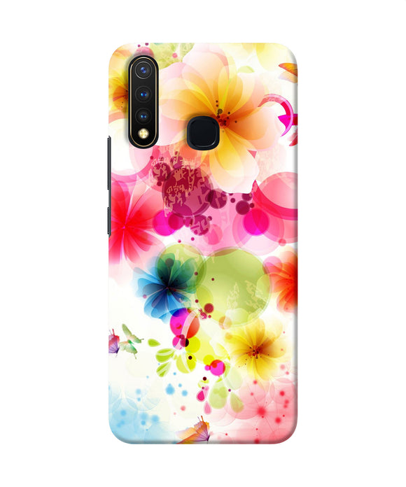 Flowers Print Vivo Y19 / U20 Back Cover