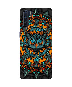 Angry Owl Art Oppo F15 Back Cover