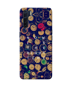 Now Is The Right Time Quote Oppo F15 Back Cover