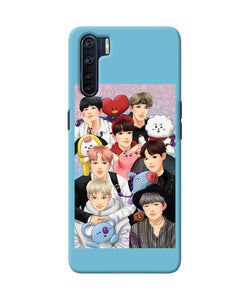 BTS with animals Oppo F15 Back Cover