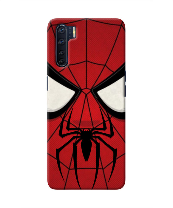 Spiderman Face Oppo F15 Real 4D Back Cover