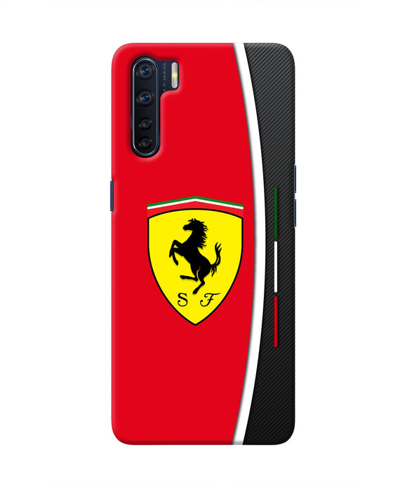 Ferrari Abstract Red Oppo F15 Real 4D Back Cover