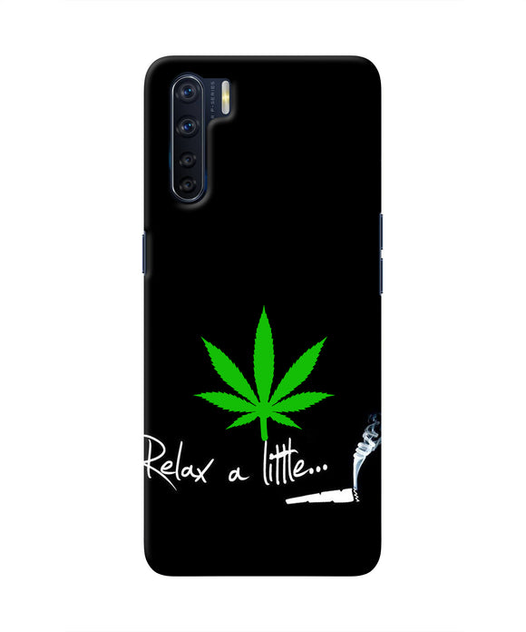 Weed Relax Quote Oppo F15 Real 4D Back Cover
