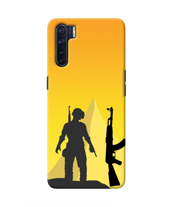 PUBG Silhouette Oppo F15 Real 4D Back Cover