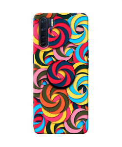 Spiral Pattern Oppo F15 Pop Case