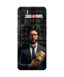 Money Heist Professor with Mask Oppo F15 Back Cover