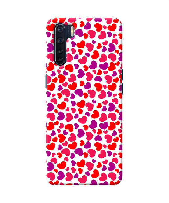 Heart Print Oppo F15 Back Cover