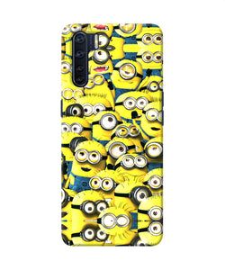 Minions Mini Crowd Oppo F15 Back Cover