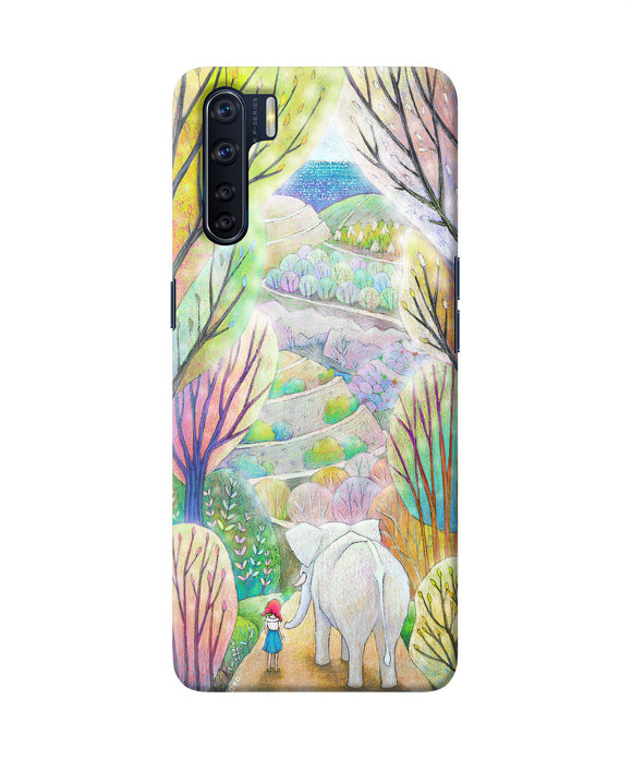 Natual Elephant Girl Oppo F15 Back Cover