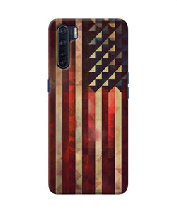 Vintage Us Flag Oppo F15 Back Cover