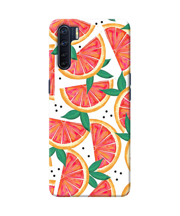 Abstract Orange Print Oppo F15 Back Cover